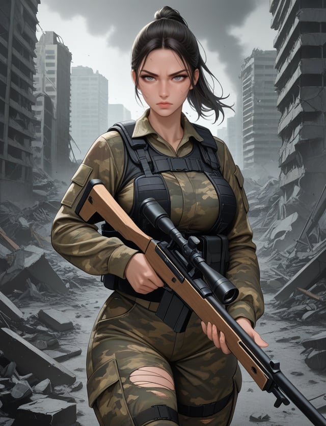 Лина, снайпер.